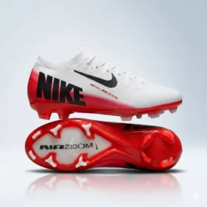 Chaussures de football professionnelles blanc/rouge