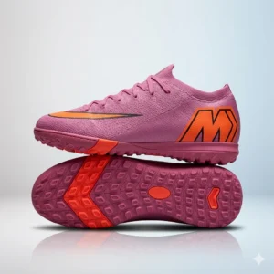 Chaussures de football turf rose/orange