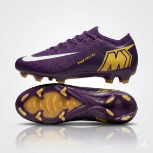 Chaussures de football professionnelles violet/or