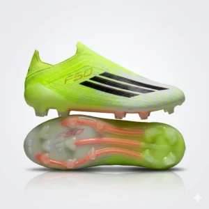 Chaussures de football professionnelles vert fluo