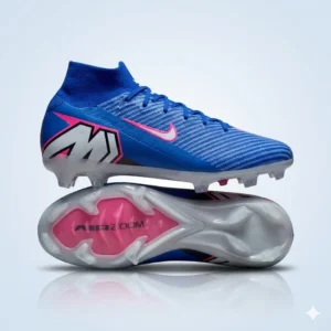 Chaussures de football professionnelles bleu/rose