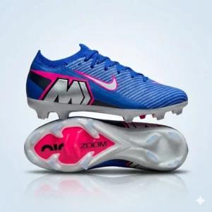 Chaussures de football professionnelles bleu/rose
