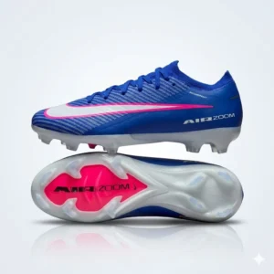 Chaussures de football professionnelles bleu/rose
